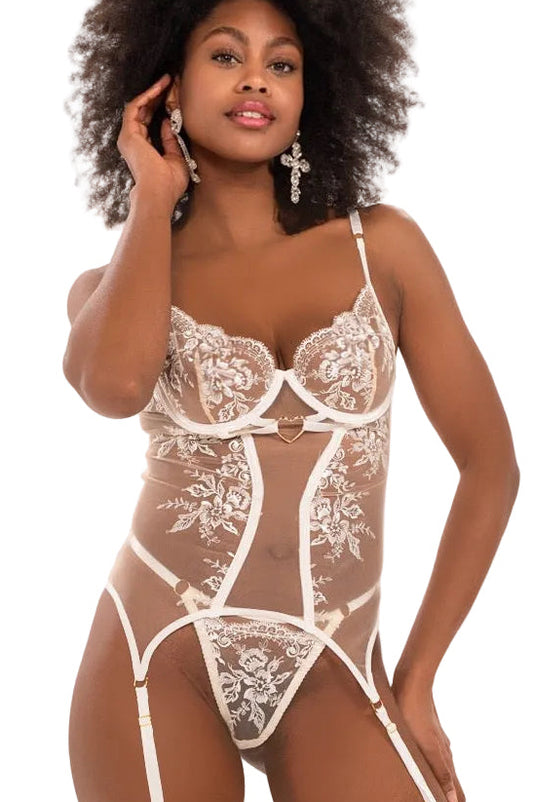 lingerie blanche Whitney en dentelle fine Marina Paris