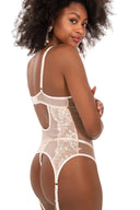 body blanc structuré Whitney effet seconde peau