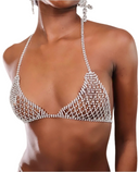 Ensemble lingerie effet cristal avec détails lumineux et design raffiné, esthétique glamour moderne et élégance haute couture