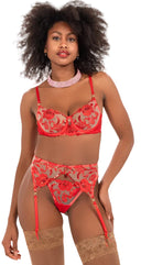 Lingerie rouge transparente élégante MARINA PARIS