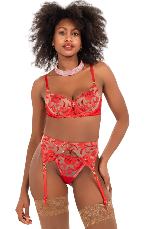 Lingerie rouge transparente élégante MARINA PARIS