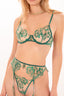 Lingerie sexy vert émeraude transparente