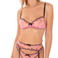Lingerie rose femme avec porte jarretelle Venezia