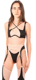 lingerie Clara noire et nude design moderne Marina Paris