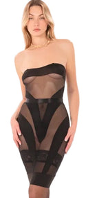 ensemble body jupe lingerie noir design couture