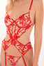 Ensemble lingerie rouge avec effet silhouette sculptée