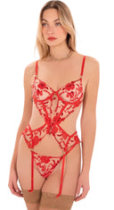 Ensemble lingerie rouge MARINA PARIS design structuré