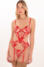 Ensemble lingerie rouge MARINA PARIS design structuré