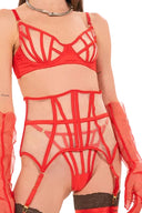 Ensemble lingerie rouge élégant MARINA PARIS collection Venere Rouge
