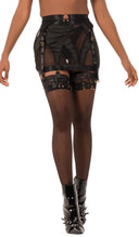 Jupe harnais noir en tulle avec porte jarretelles MARINA PARIS Obsession Noire
