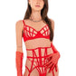 Lingerie rouge graphique MARINA PARIS ensemble Venere Rouge