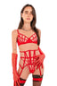 Lingerie rouge graphique MARINA PARIS ensemble Venere Rouge