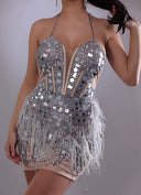 Look couture féminin et audacieux avec robe FANNY MARINA PARIS inspirée des univers fashion éditorial et luxe contemporain